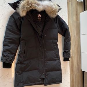 Black Canada goose parka, size XS
